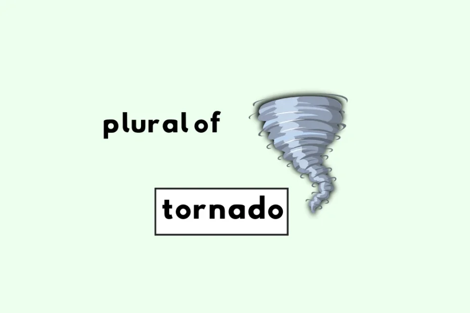 Plural of tornado