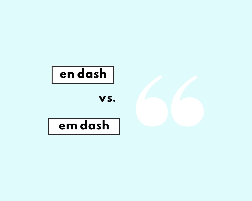 Em dash vs. en dash