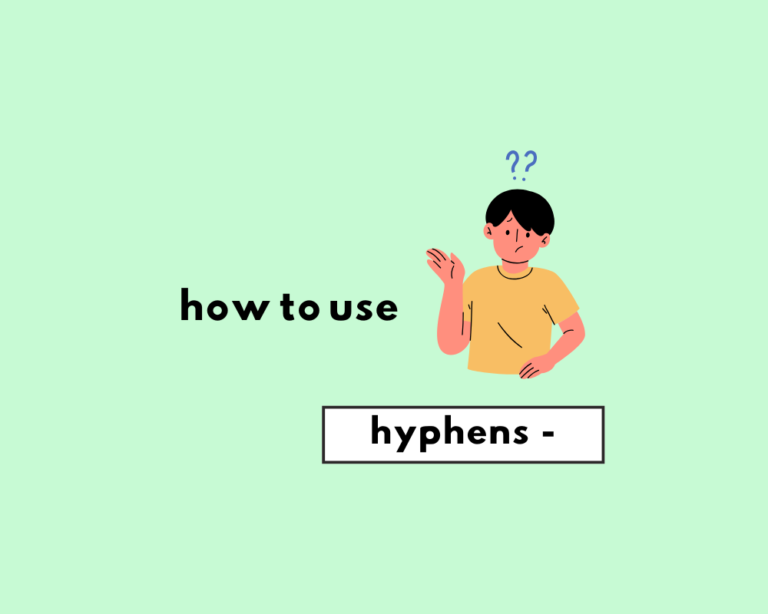 How to use hyphens