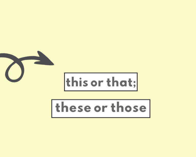 This or that (demonstrative pronouns)